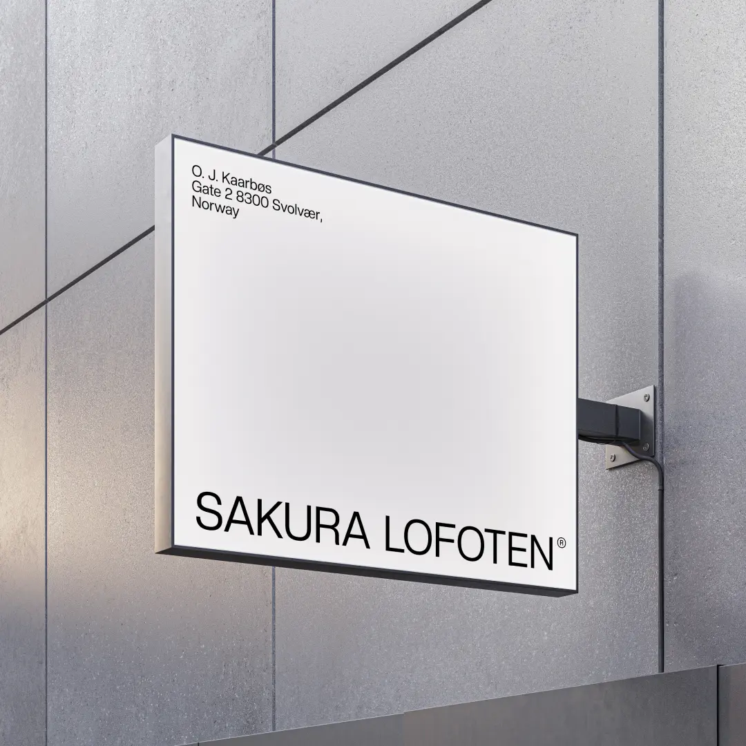 Sakura Lofoten Signage