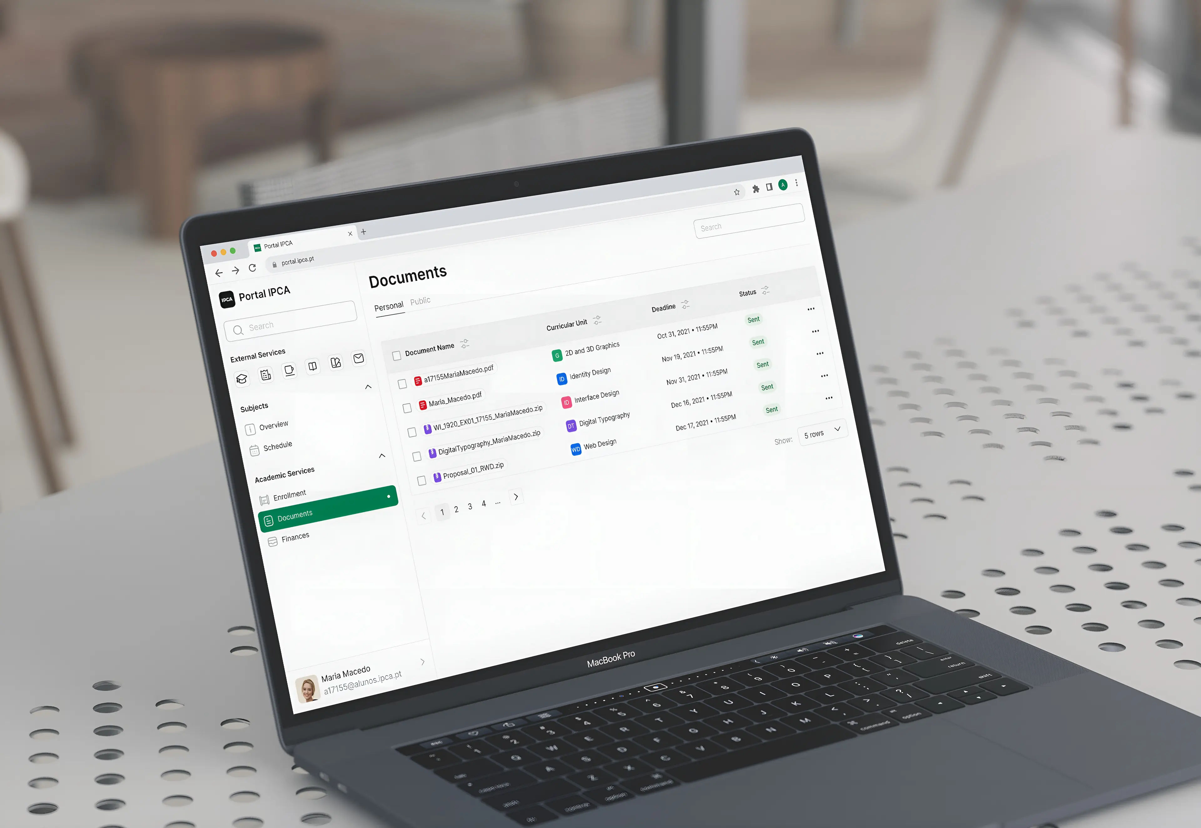 Portal IPCA Web Application Documents